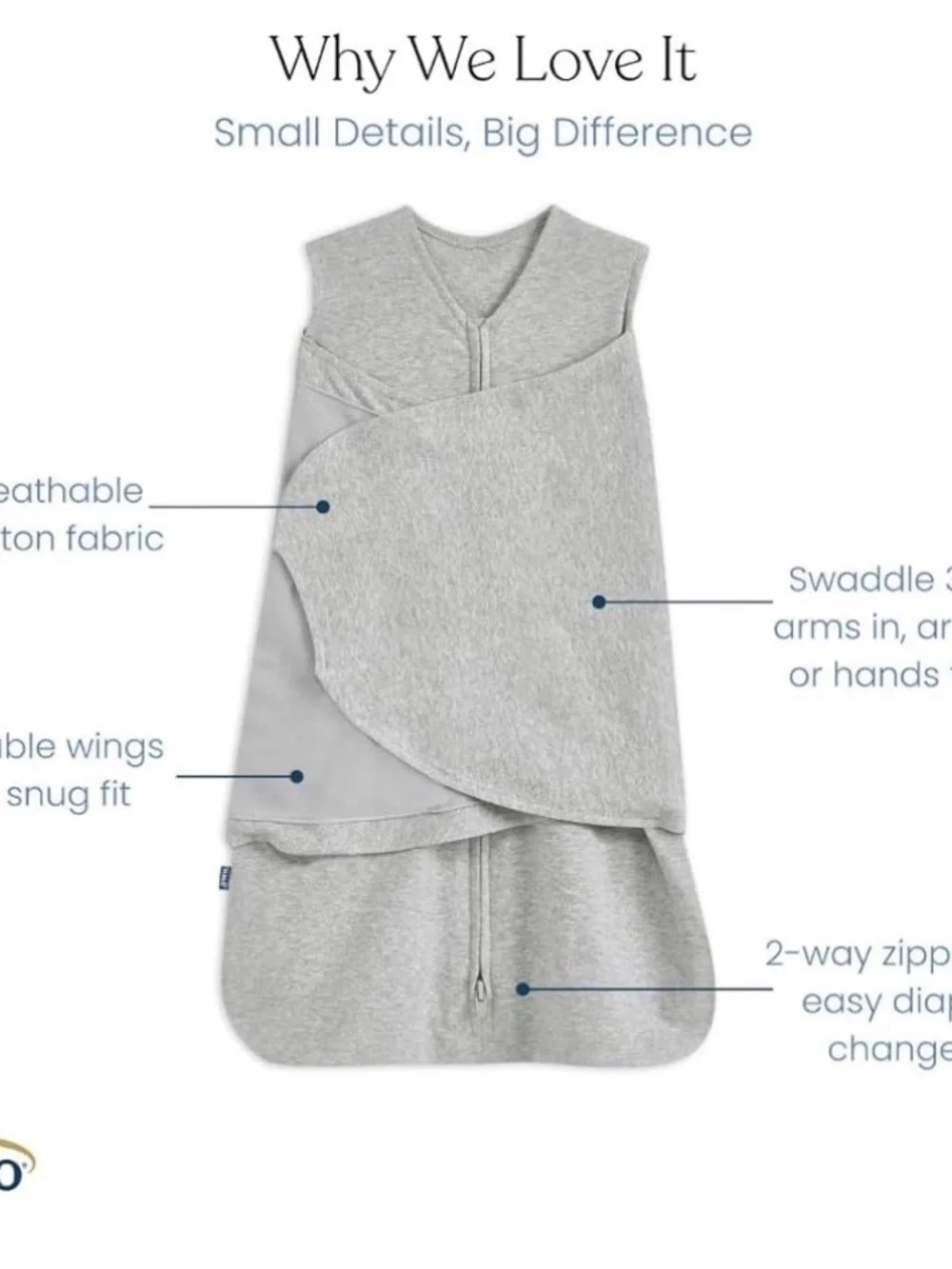 HALO 100% Cotton Sleepsack Swaddle 3-6 months